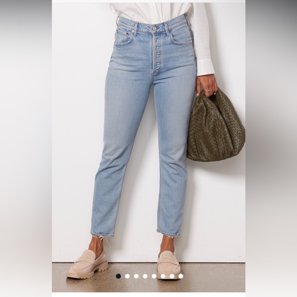 Agolde Denim - NWT Agolde High Rise Straight Crop Jean Riley Women’s 31/12 Medium Wash Volt